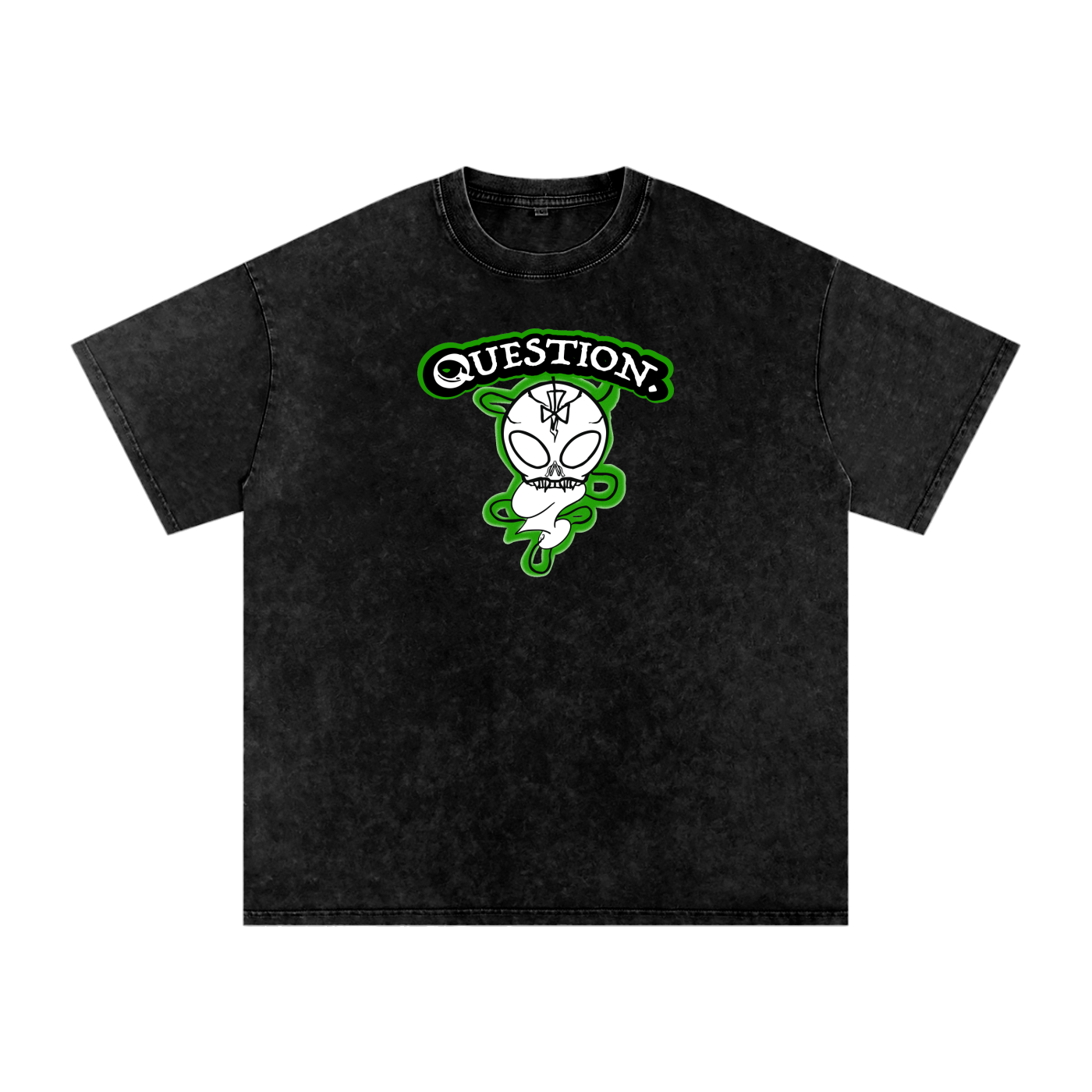 Alien Question Snow Washed Tee