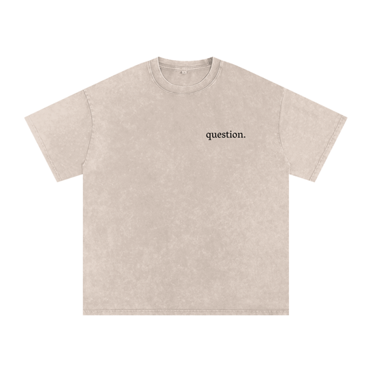 Snow Washed Mini Black Pocket Logo PentaQuestion Tee