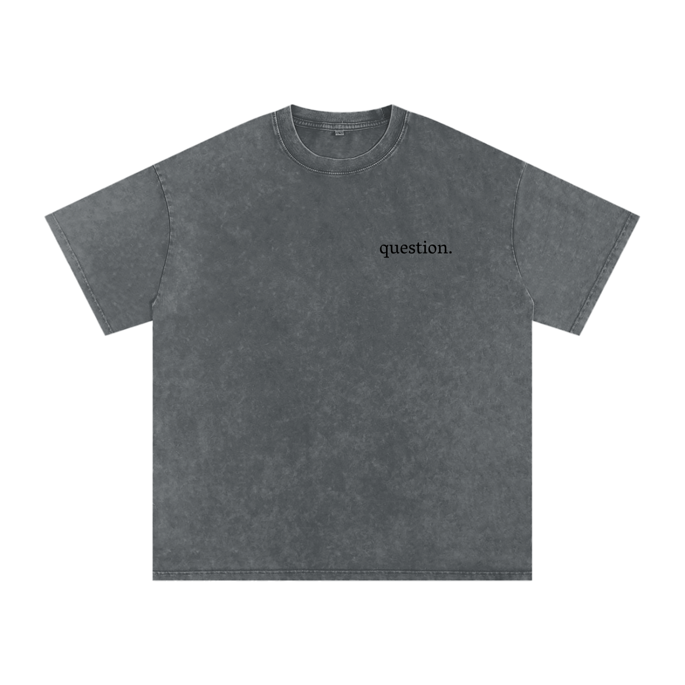 Snow Washed Mini Black Pocket Logo PentaQuestion Tee