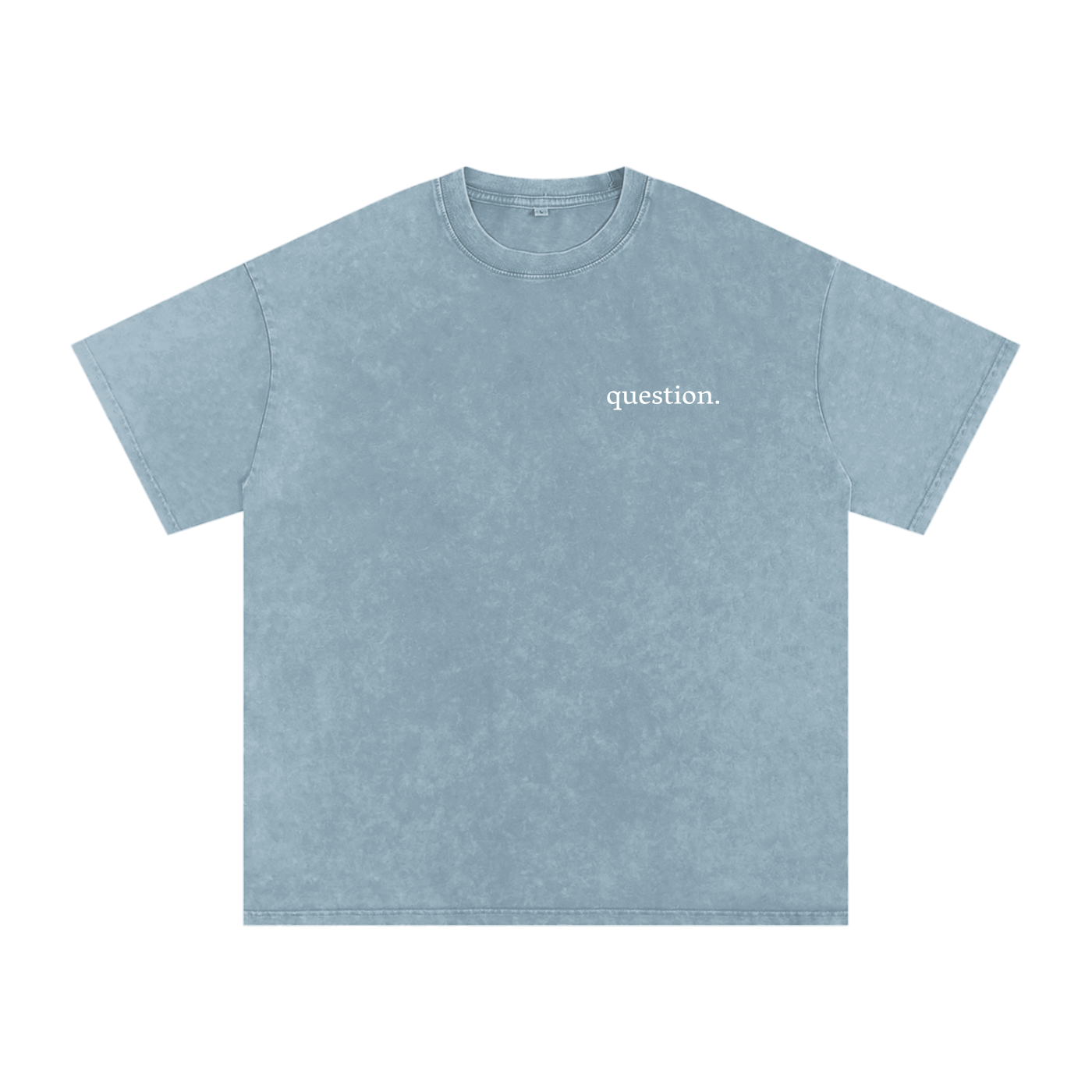 Snow Washed Mini White Pocket Logo PentaQuestion Tee