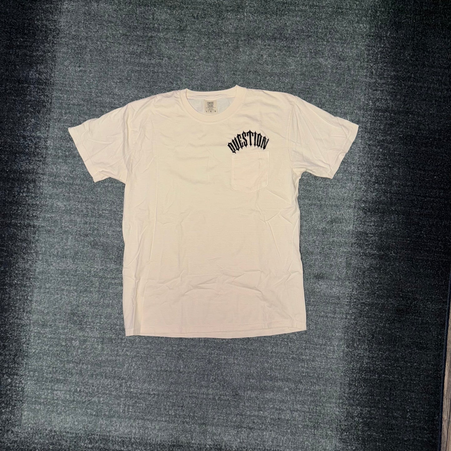 Question Pocket Tee Cream