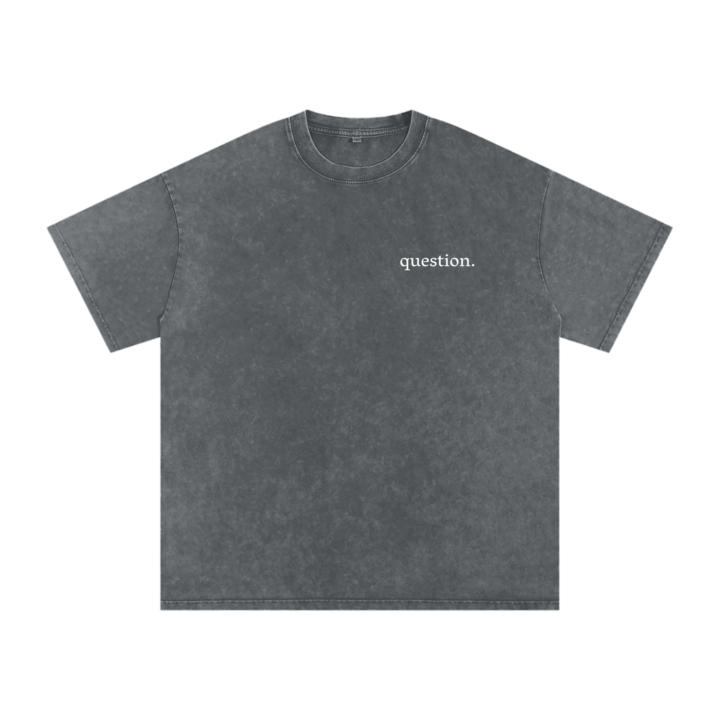 Snow Washed Mini White Pocket Logo PentaQuestion Tee