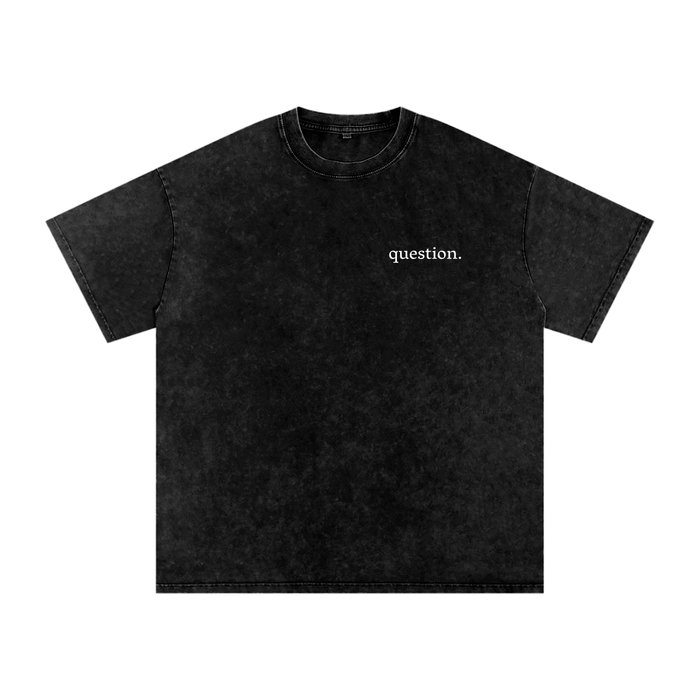 Snow Washed Mini White Pocket Logo PentaQuestion Tee