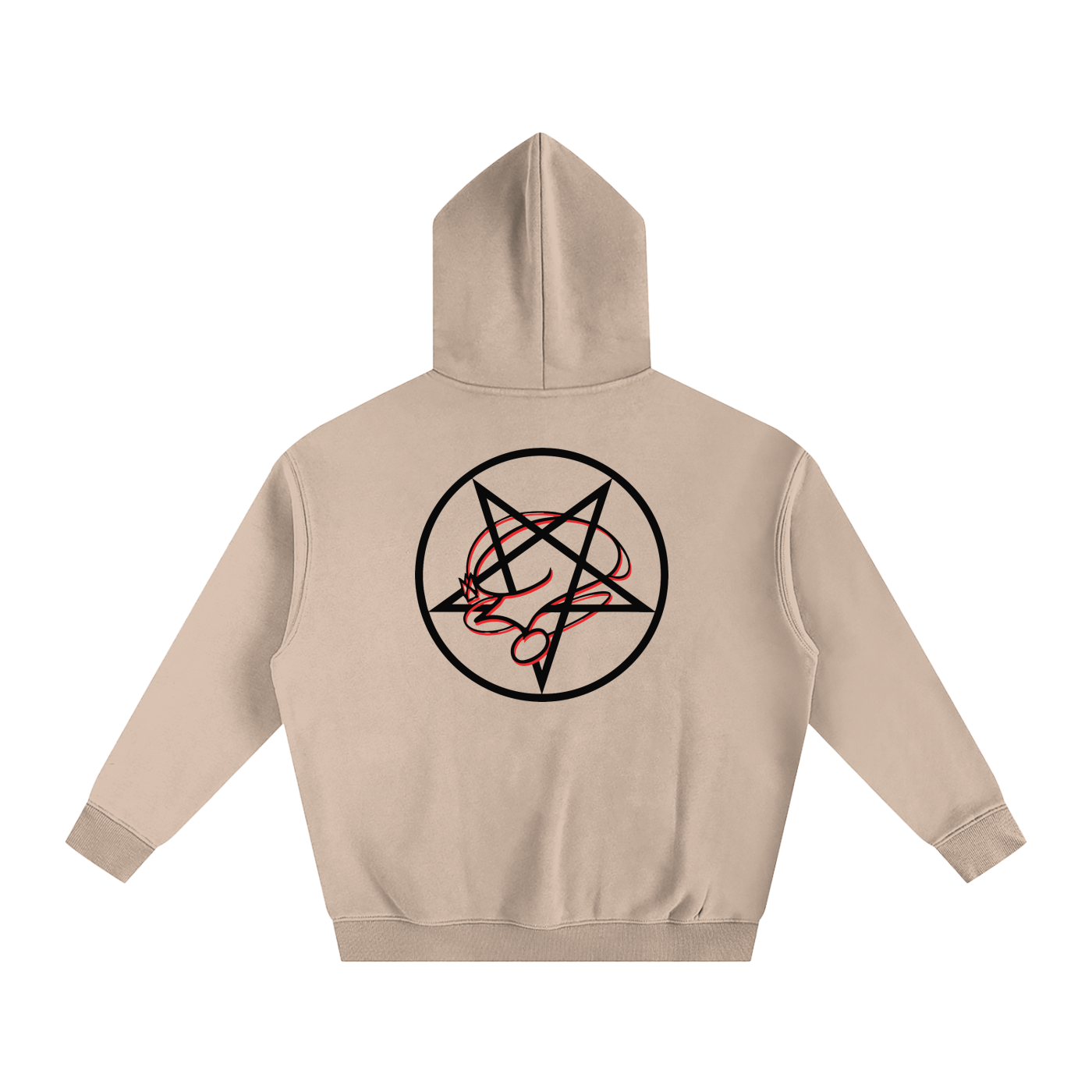 Mini Logo PentaQuestion Oversize Fleeced Hoodie