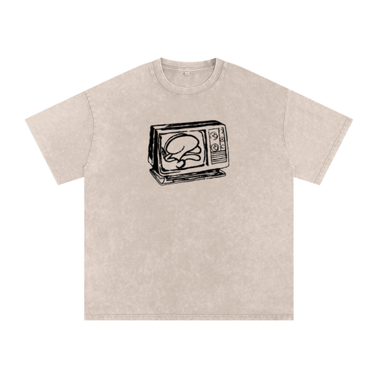 Snow Washed Question TV. Tee