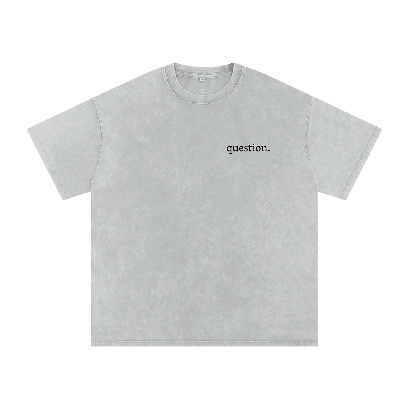 Snow Washed Mini Black Pocket Logo PentaQuestion Tee
